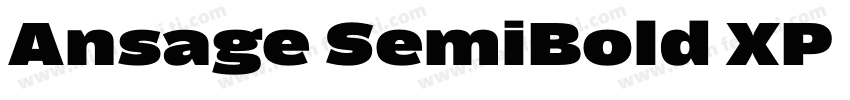 Ansage SemiBold XP Italic字体转换